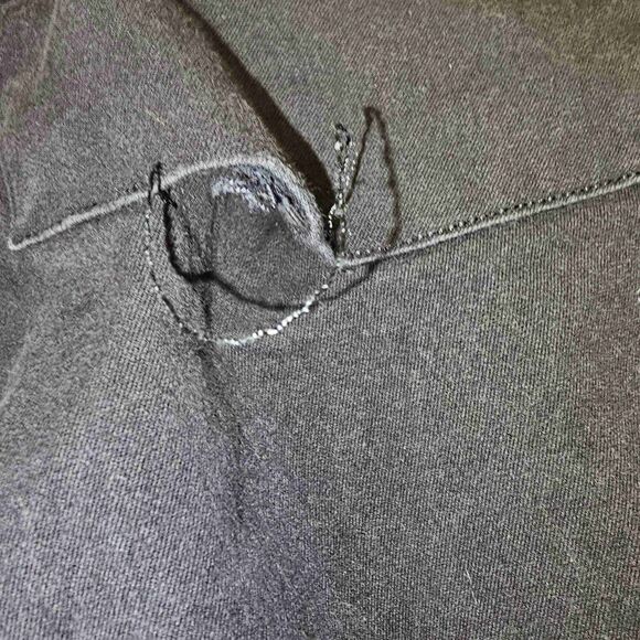 Spanx Womens Black On The Go Ankle Slim Straight Pants Large - Pocket Seam Loose - Picture 5 of 5